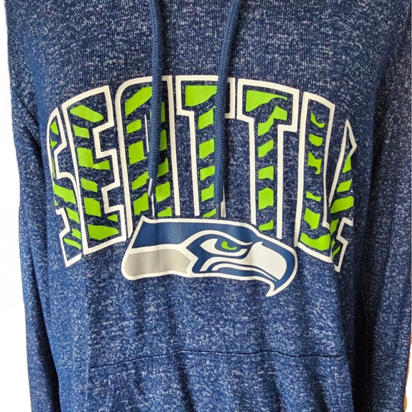 Zubaz NFL Team Apparel Women's Seattle Seahawks Marled Soft Hoodie Size Large - Picture 8 of 14